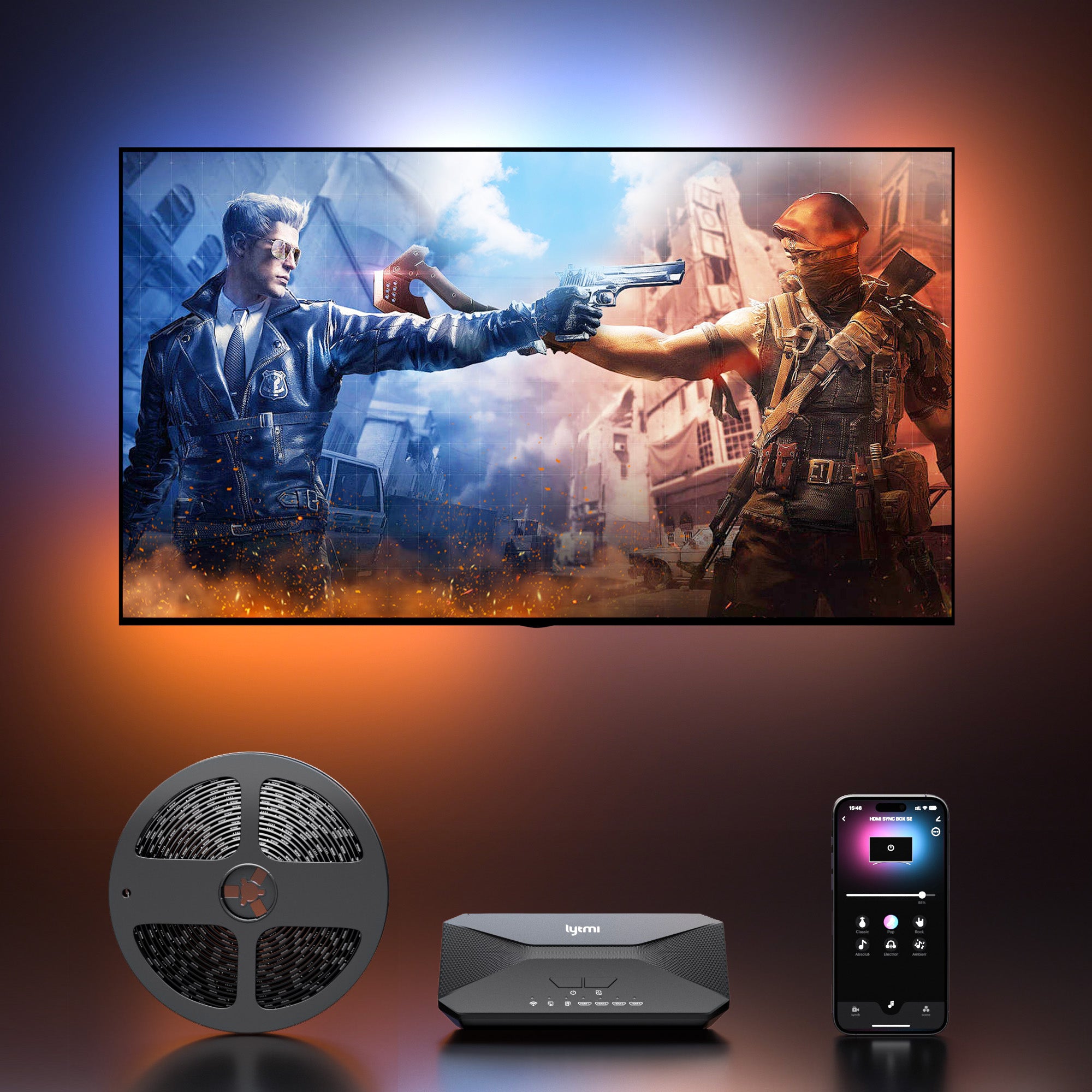 Ambient TV Fancy Led Backlight 4K HDMI 2.0 Device Sync Box And