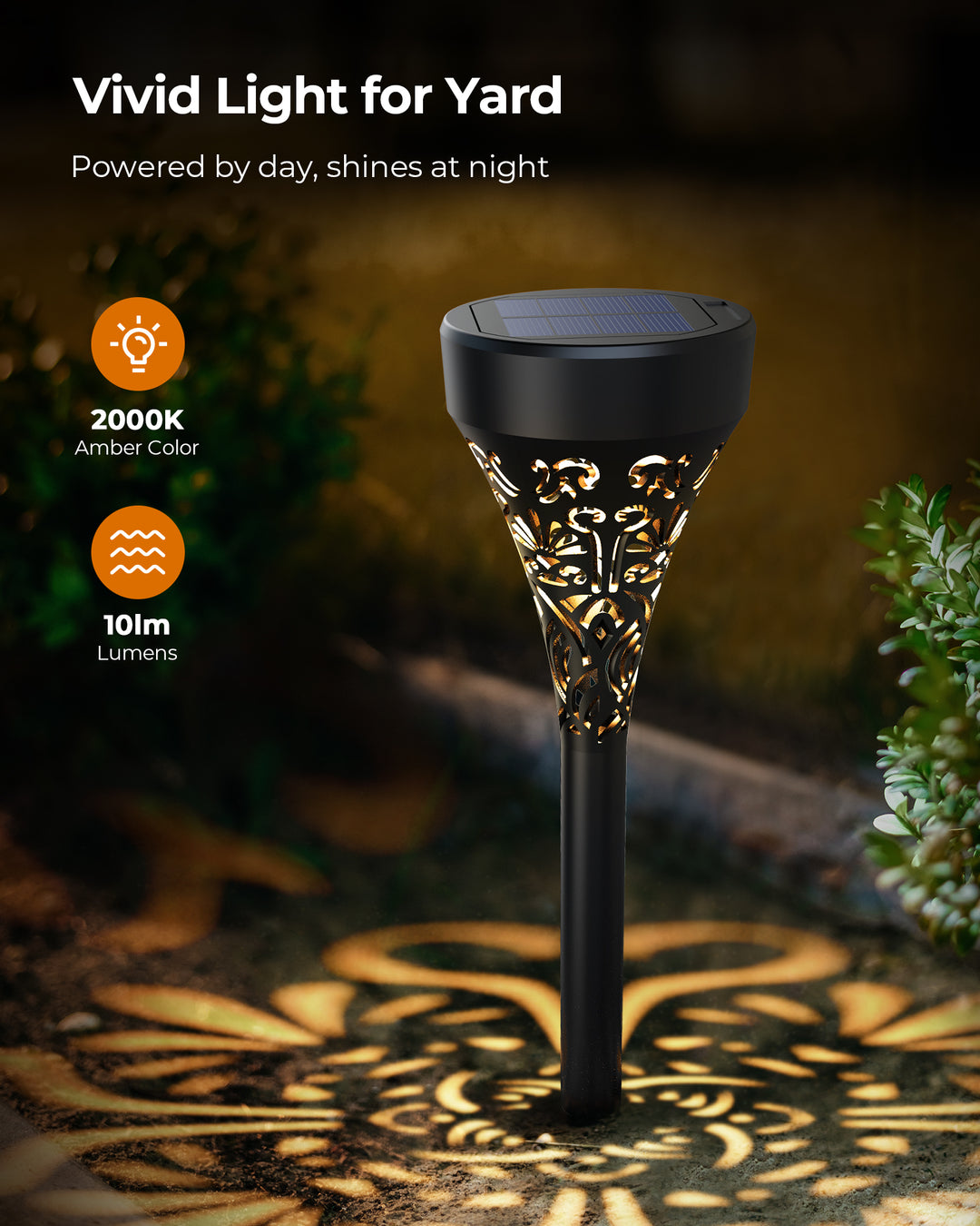 Lytmi Outdoor Solar Lights, 6 Pack LED Solar Pathway Lights