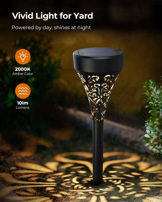 Lytmi Outdoor Solar Lights, 6 Pack LED Solar Pathway Lights