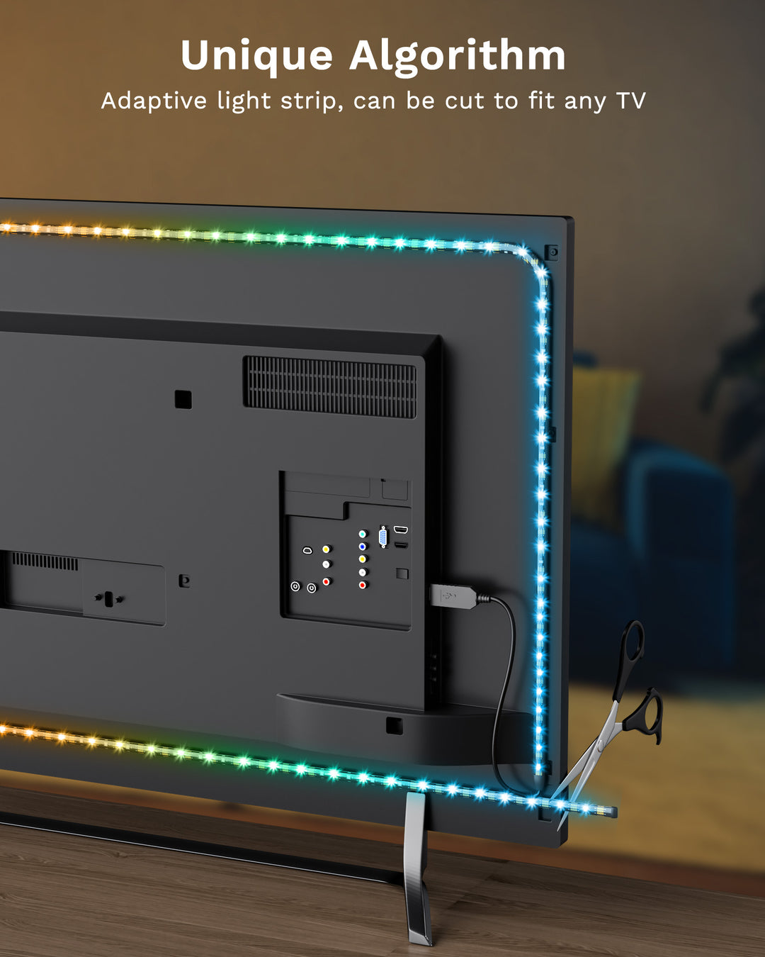 Lytmi LED Lights for TV LED Backlight, 13ft RGBIC TV Backlight for 25-55 inch TV, TV LED Light Sync with Music, Bluetooth APP Control, Multiple Scene Modes, TV Lights Behind That Change with TV