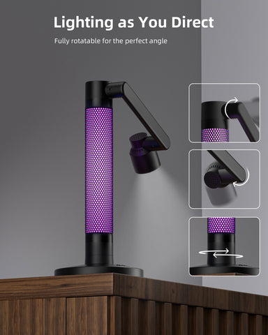 Lytmi 3-in-1 LED Desk Lamp, 360° Rotatable Architect Swing Arm Table Lamp with CRI95 Eye-caring Task Light