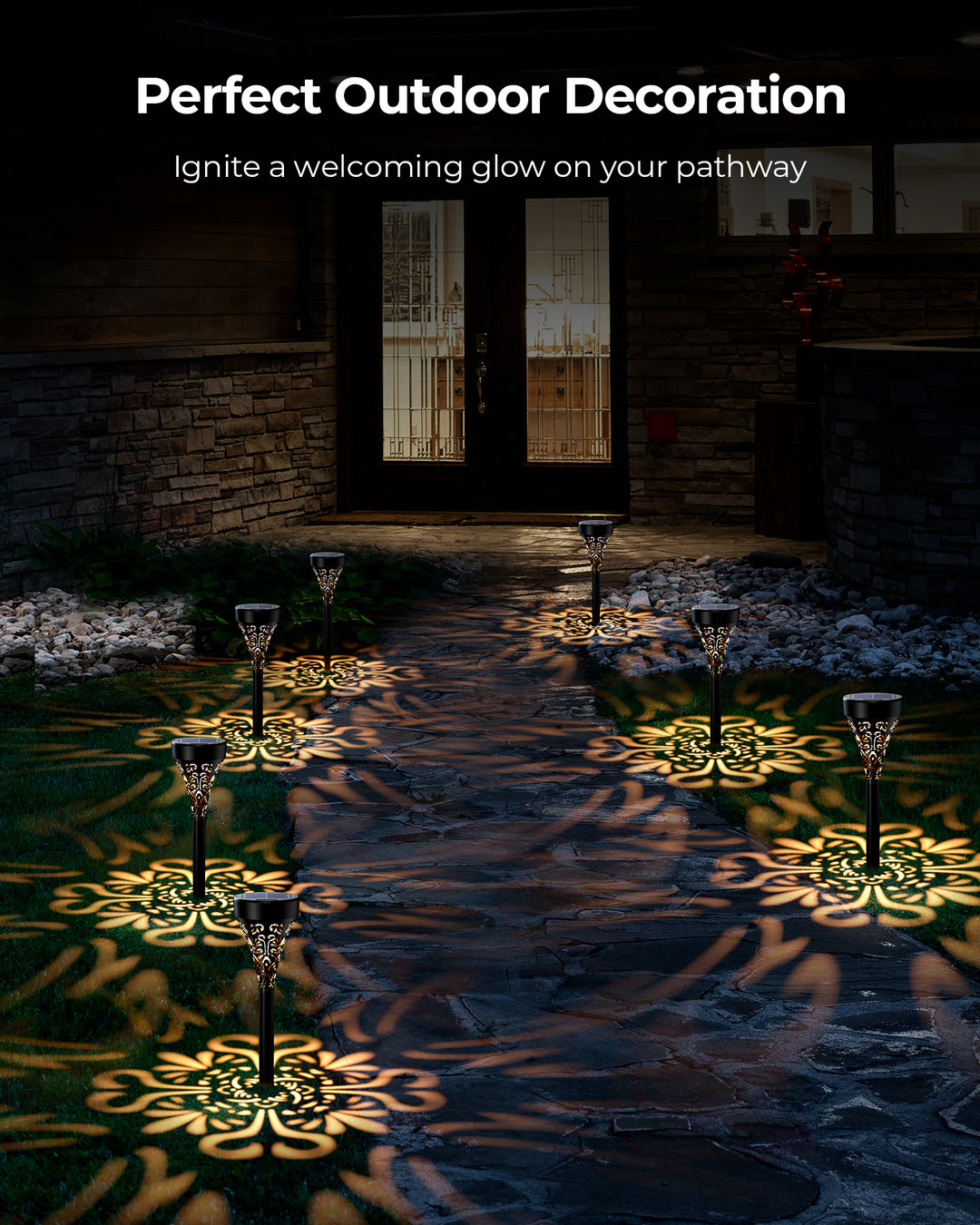 Lytmi Outdoor Solar Lights, 6 Pack LED Solar Pathway Lights