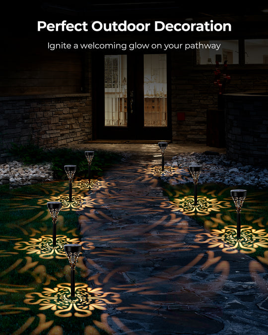 Lytmi Outdoor Solar Lights, 6 Pack LED Solar Pathway Lights