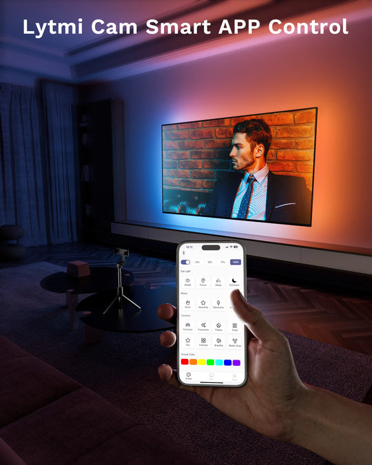 Lytmi LED Lights for TV LED Backlight, 13ft RGBIC TV Backlight for 25-55 inch TV, TV LED Light Sync with Music, Bluetooth APP Control, Multiple Scene Modes, TV Lights Behind That Change with TV
