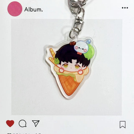 Love and Deepspace Ice Cream Keychain