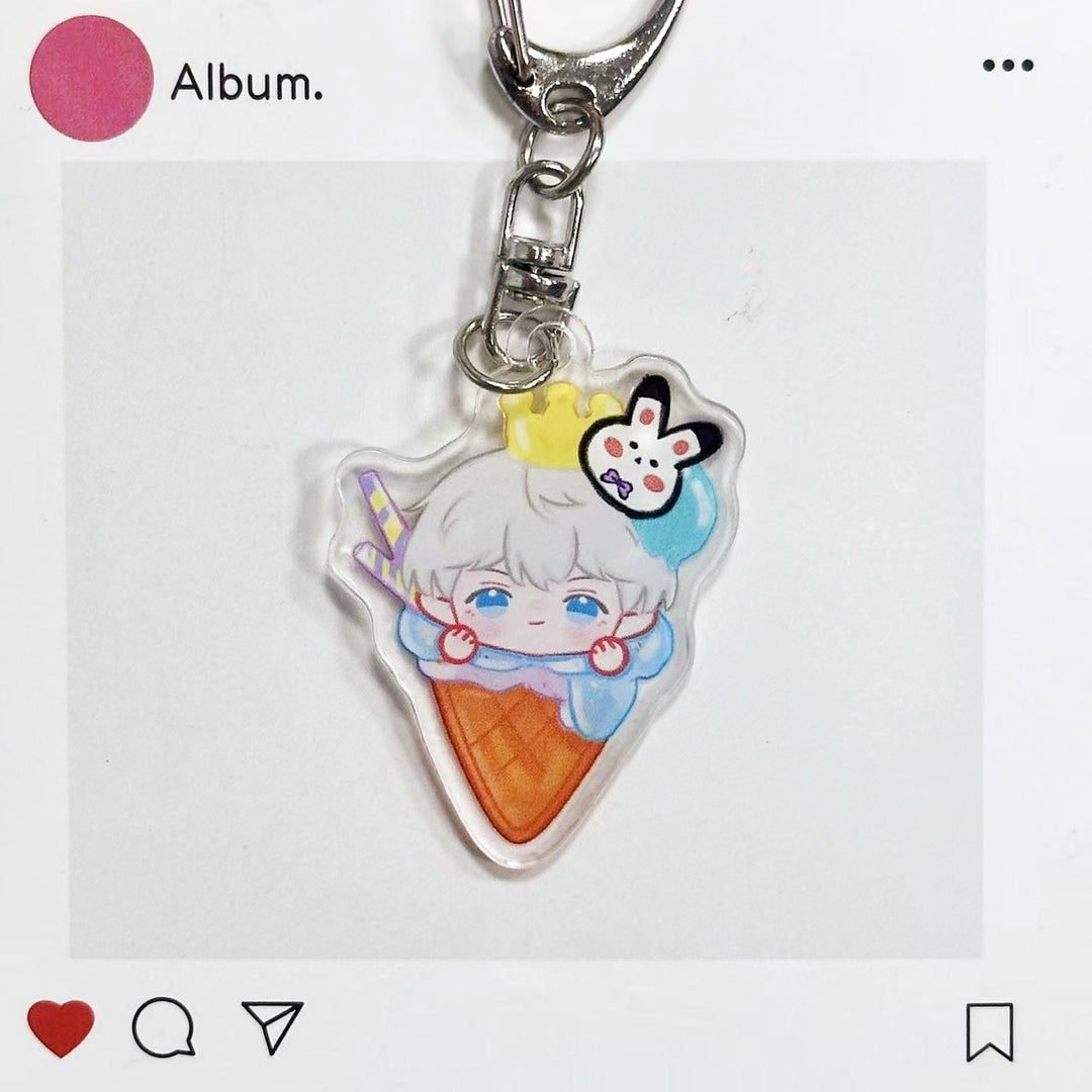 Love and Deepspace Ice Cream Keychain