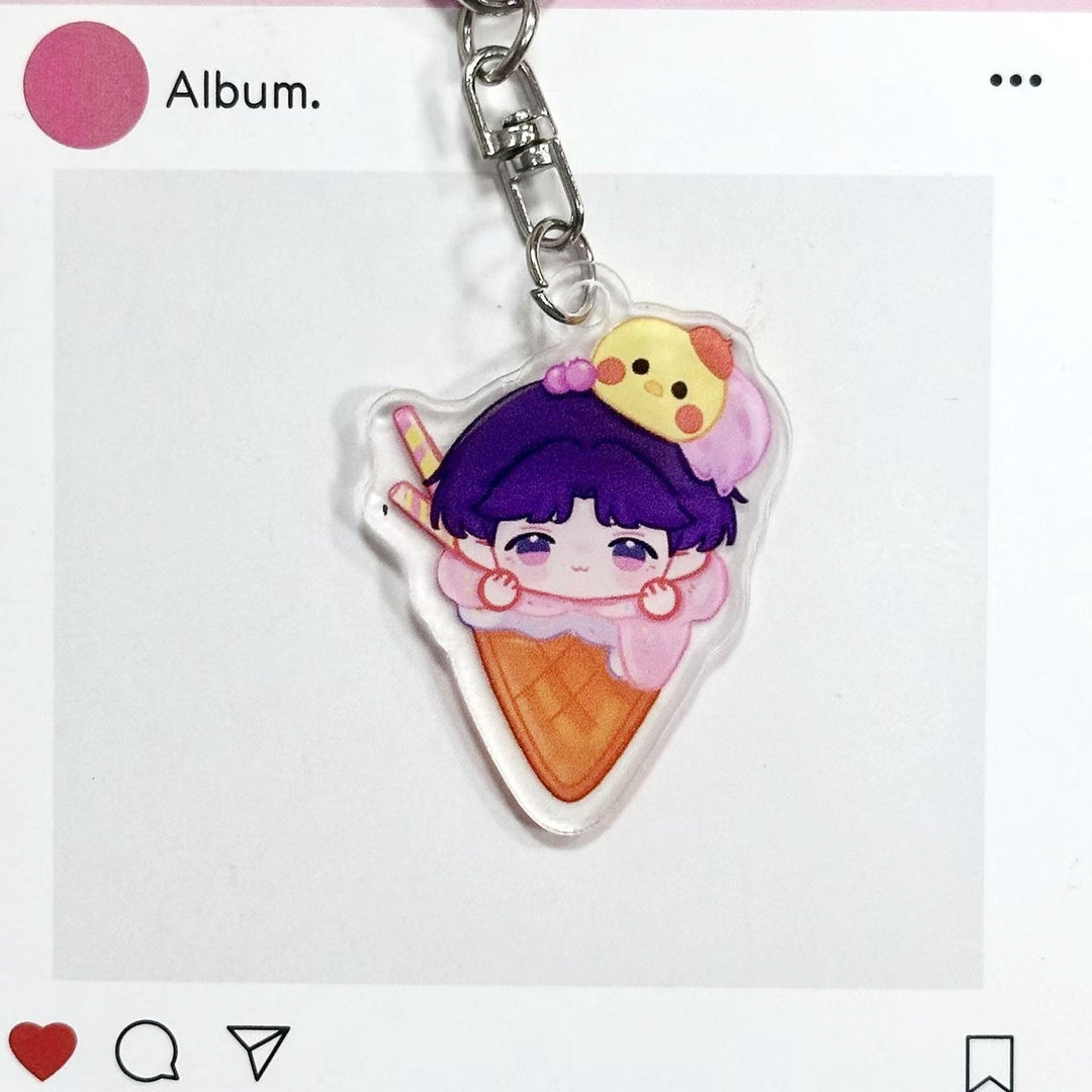 Love and Deepspace Ice Cream Keychain
